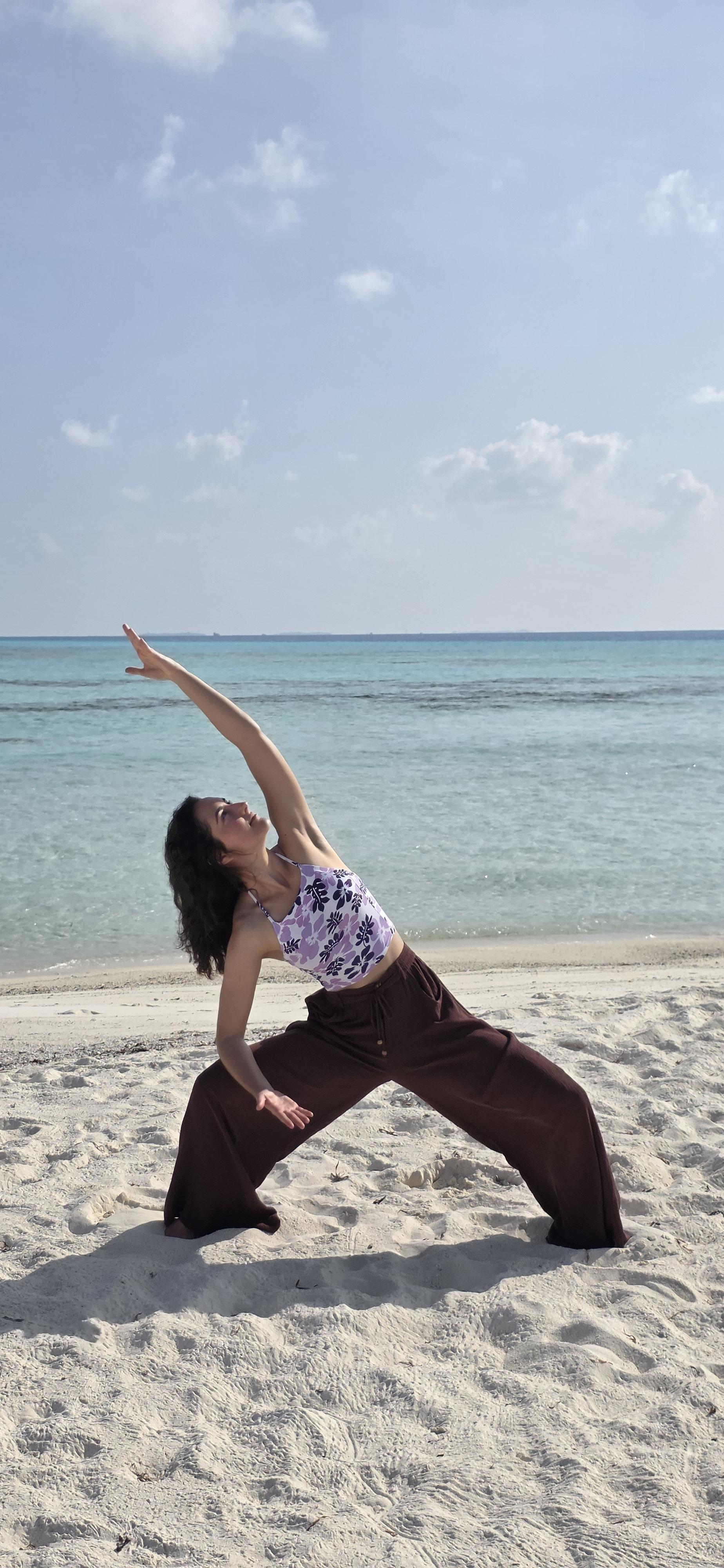 Beach yoga